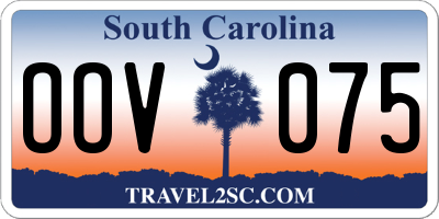 SC license plate OOV075