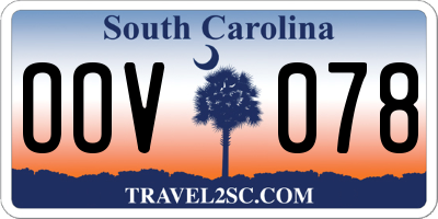 SC license plate OOV078