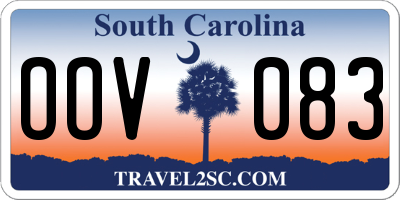 SC license plate OOV083