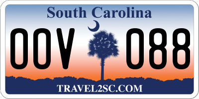 SC license plate OOV088