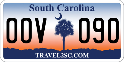SC license plate OOV090