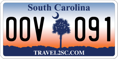 SC license plate OOV091