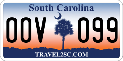 SC license plate OOV099