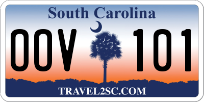 SC license plate OOV101