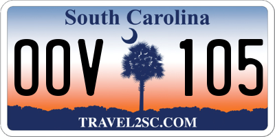 SC license plate OOV105