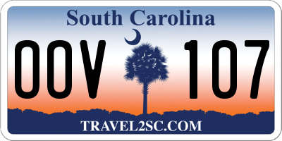 SC license plate OOV107