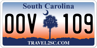SC license plate OOV109