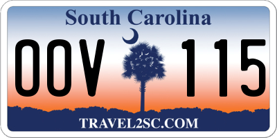 SC license plate OOV115