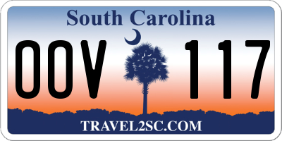 SC license plate OOV117