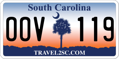SC license plate OOV119