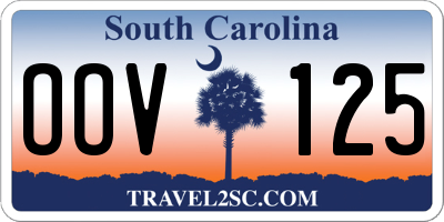 SC license plate OOV125