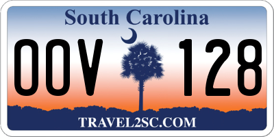 SC license plate OOV128