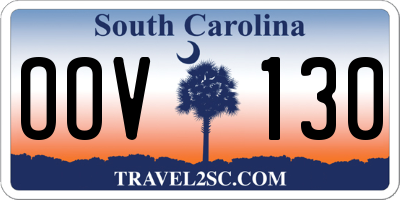 SC license plate OOV130