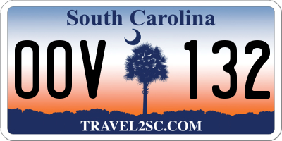 SC license plate OOV132