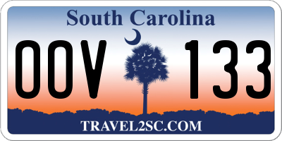 SC license plate OOV133