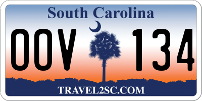 SC license plate OOV134