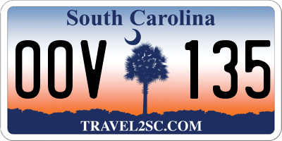 SC license plate OOV135