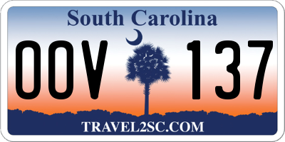 SC license plate OOV137