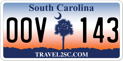 SC license plate OOV143