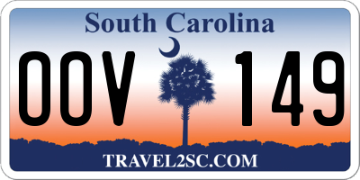 SC license plate OOV149