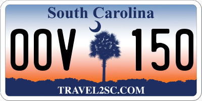 SC license plate OOV150