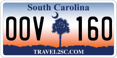 SC license plate OOV160
