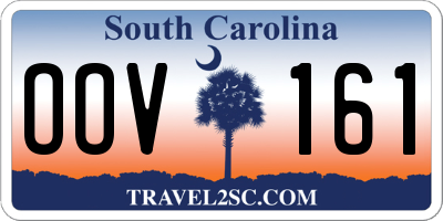 SC license plate OOV161