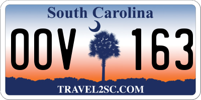SC license plate OOV163