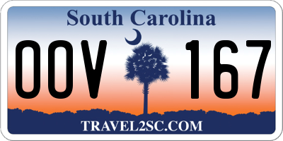 SC license plate OOV167