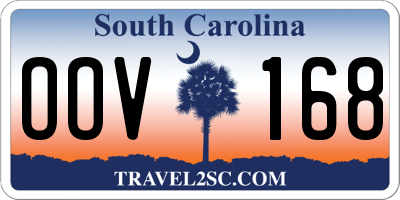 SC license plate OOV168