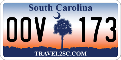 SC license plate OOV173