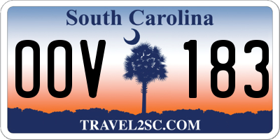 SC license plate OOV183