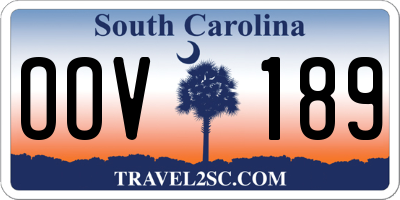 SC license plate OOV189