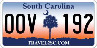 SC license plate OOV192