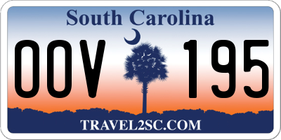 SC license plate OOV195