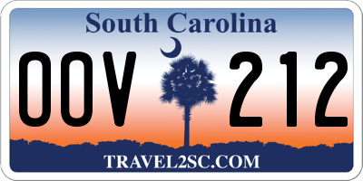 SC license plate OOV212