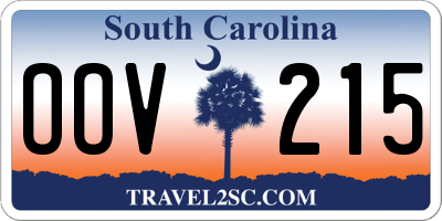 SC license plate OOV215