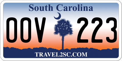 SC license plate OOV223