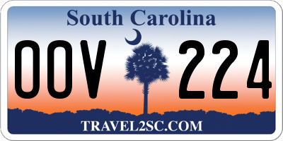 SC license plate OOV224