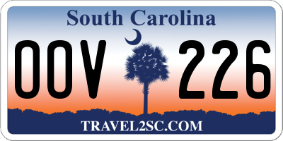 SC license plate OOV226