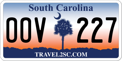 SC license plate OOV227