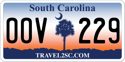 SC license plate OOV229