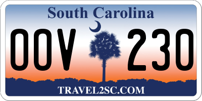 SC license plate OOV230