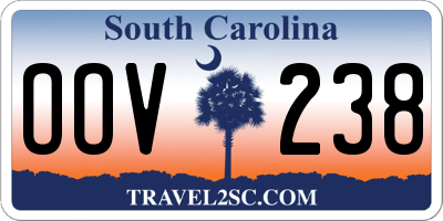 SC license plate OOV238
