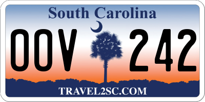 SC license plate OOV242