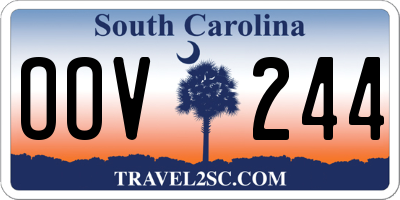 SC license plate OOV244