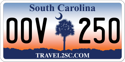 SC license plate OOV250