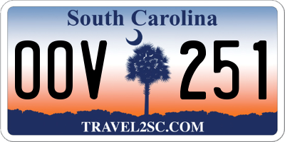 SC license plate OOV251