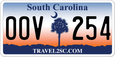 SC license plate OOV254