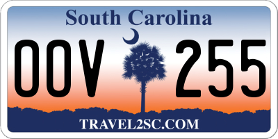SC license plate OOV255